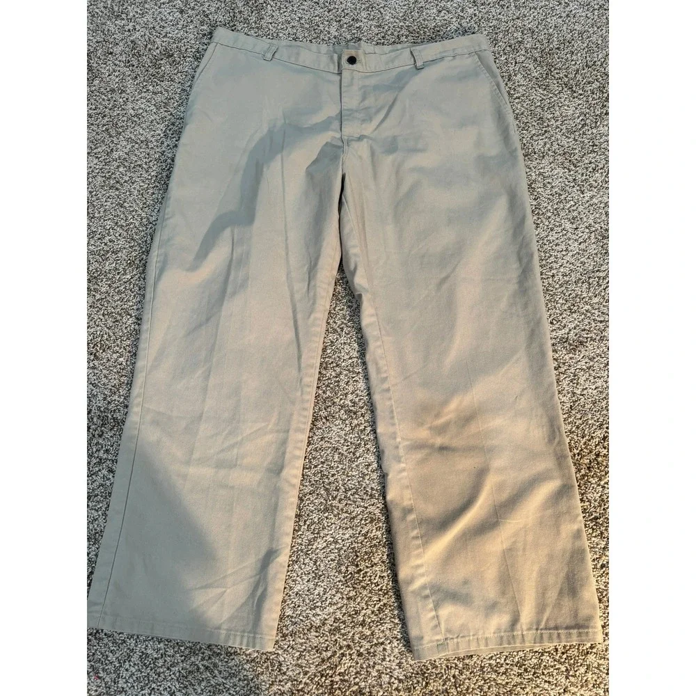 Dickies Work Pants Mens 42x30 Khaki Tan Straight Leg Utility Carpenter Workwear